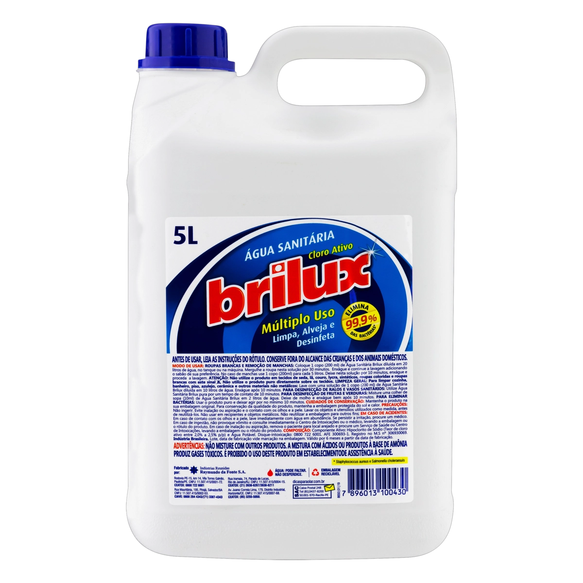 água Sanitária Brilux Galão 5l