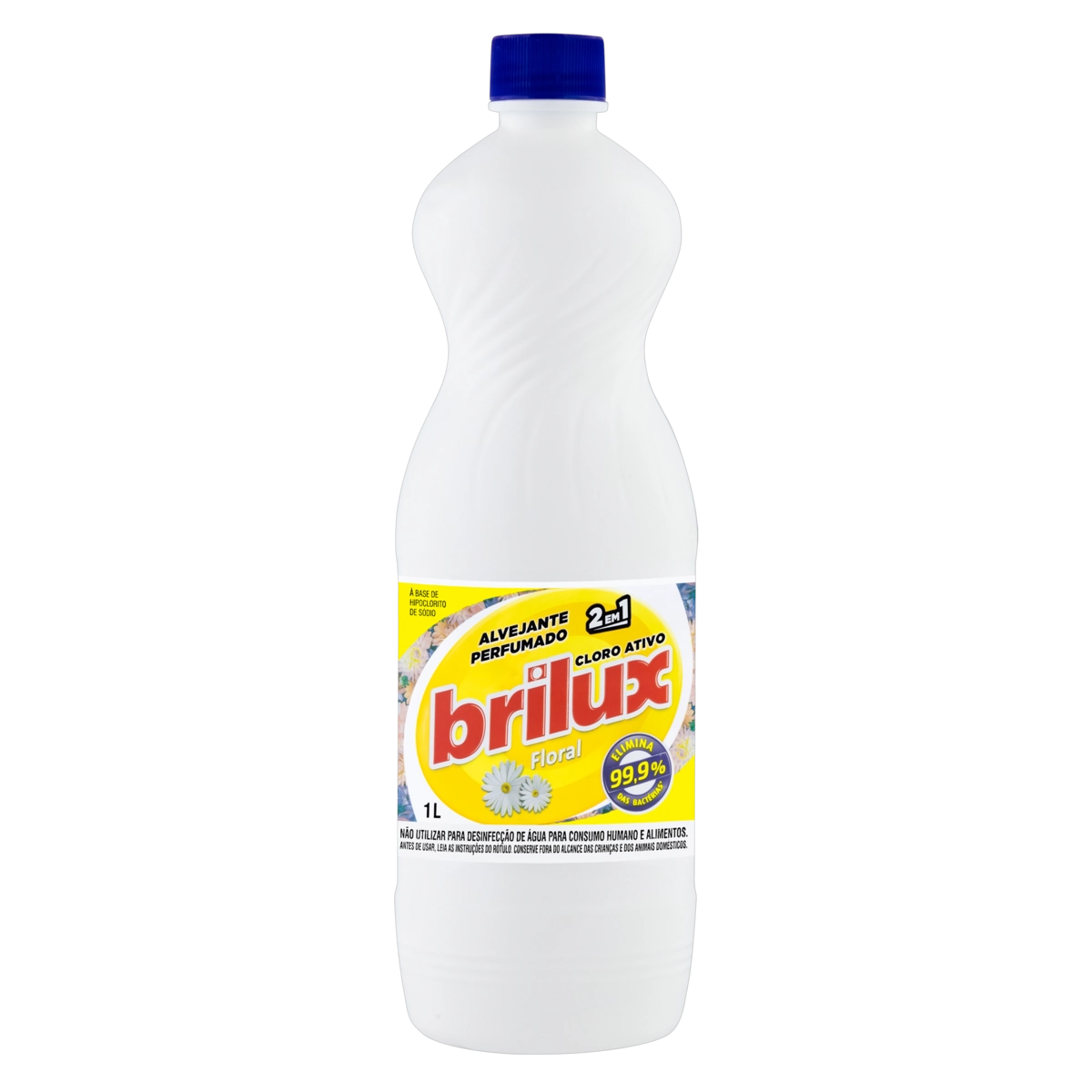 Alvejante Com Cloro Floral Brilux Frasco 1l