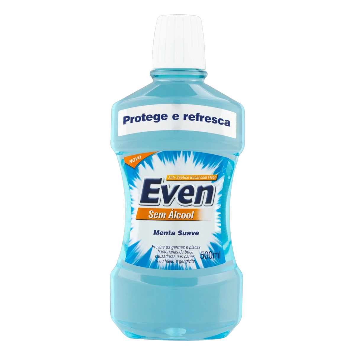 Enxaguante Bucal Antisséptico Zero álcool Menta Suave Even Frasco 500ml
