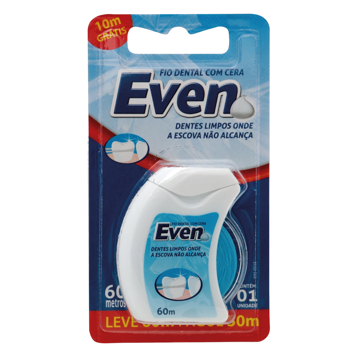 Fio Dental Com Cera Even Leve 60m Pague 50m