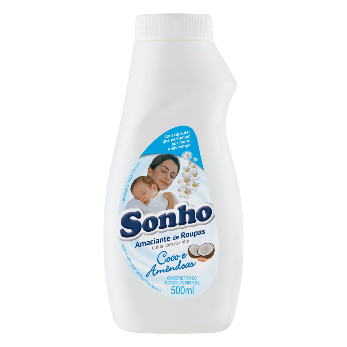 Amaciante De Roupa Diluído Coco E Amêndoas Sonho Frasco 500ml