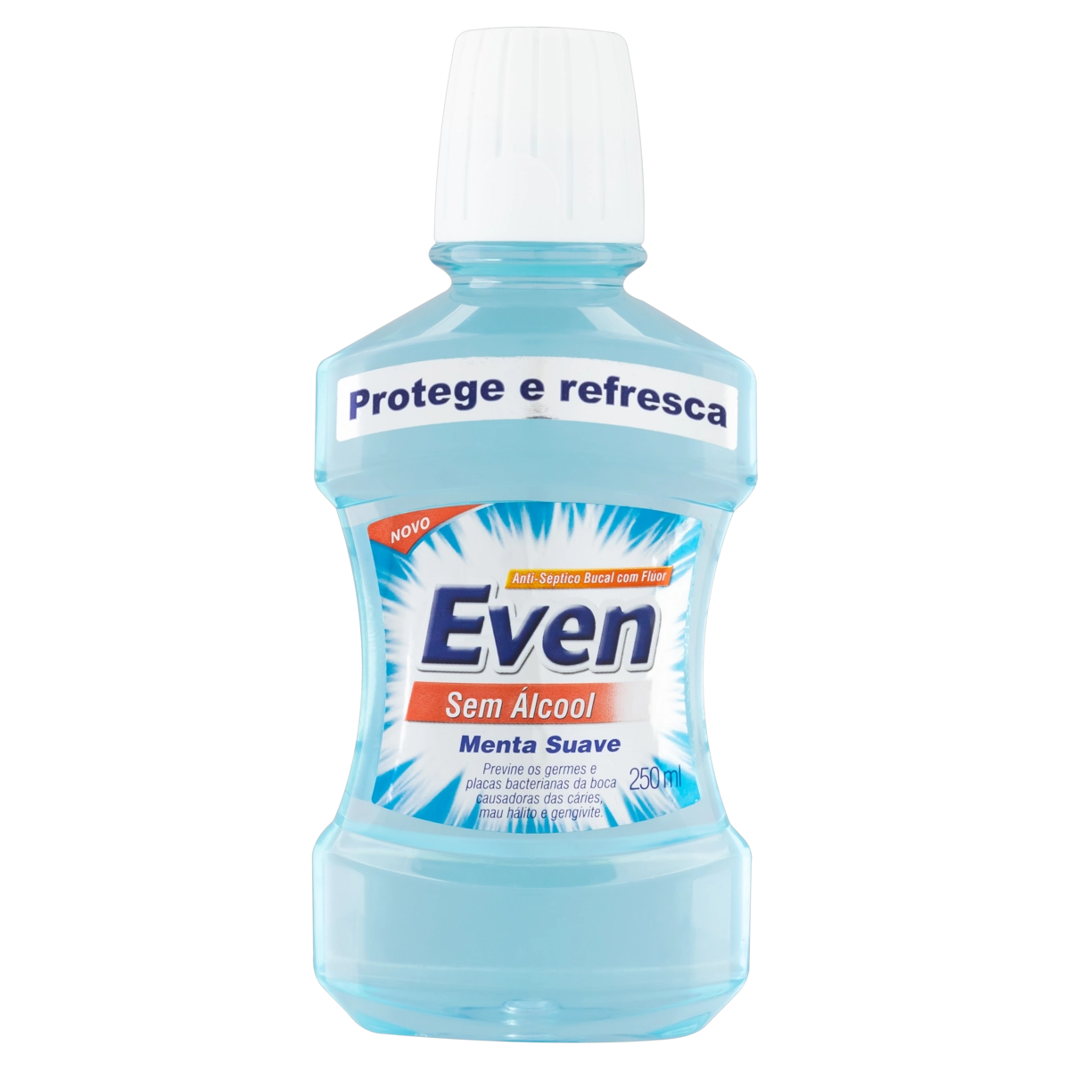 Enxaguante Bucal Antisséptico Zero álcool Menta Suave Even Frasco 250ml