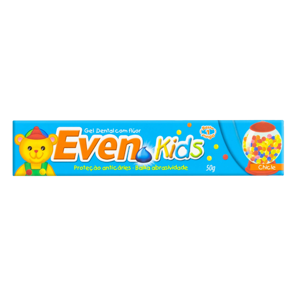Gel Dental Com Flúor Chicle Even Kids Caixa 50g