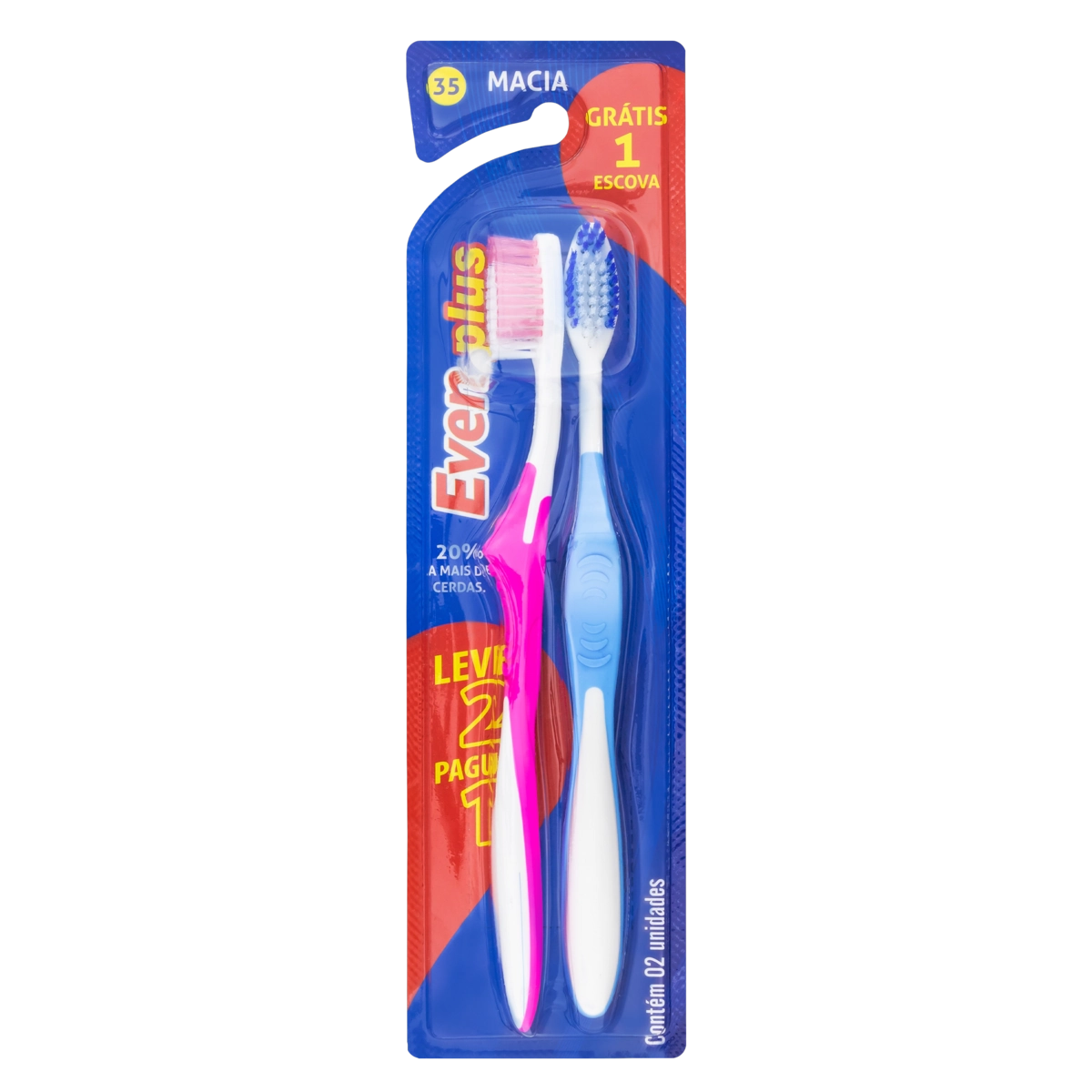 Escova Dental Macia Even Plus Leve 2 Pague 1 Unidade