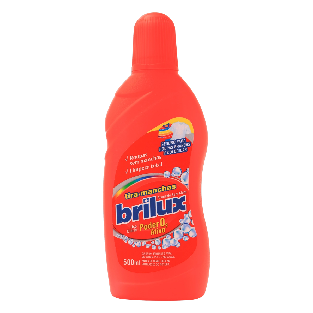 Tira Manchas Líquido Brilux Poder O2 Frasco 500ml