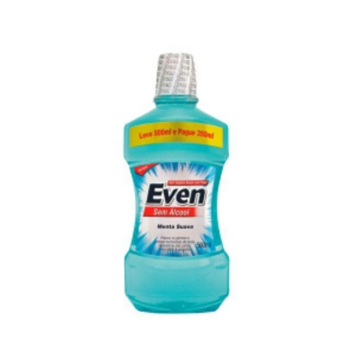 Enxaguante Bucal Antisséptico Zero álcool Menta Suave Even Frasco Leve 500ml Pague 350ml
