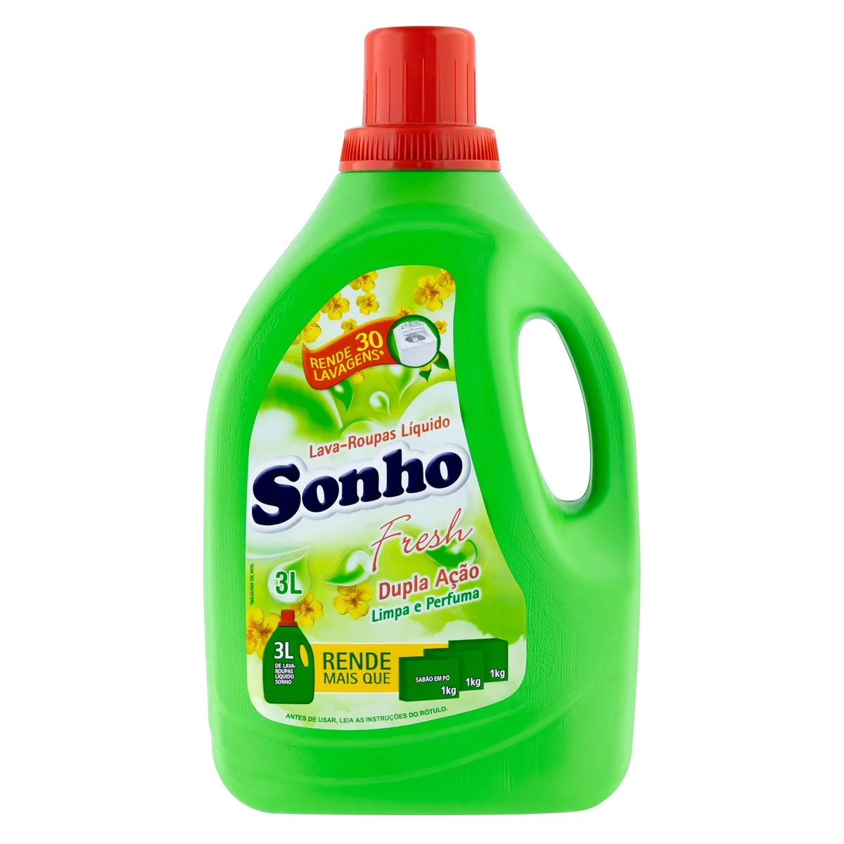 Lava-Roupas Liquido Fresh Dupla Ação Galão Sonho 3 L