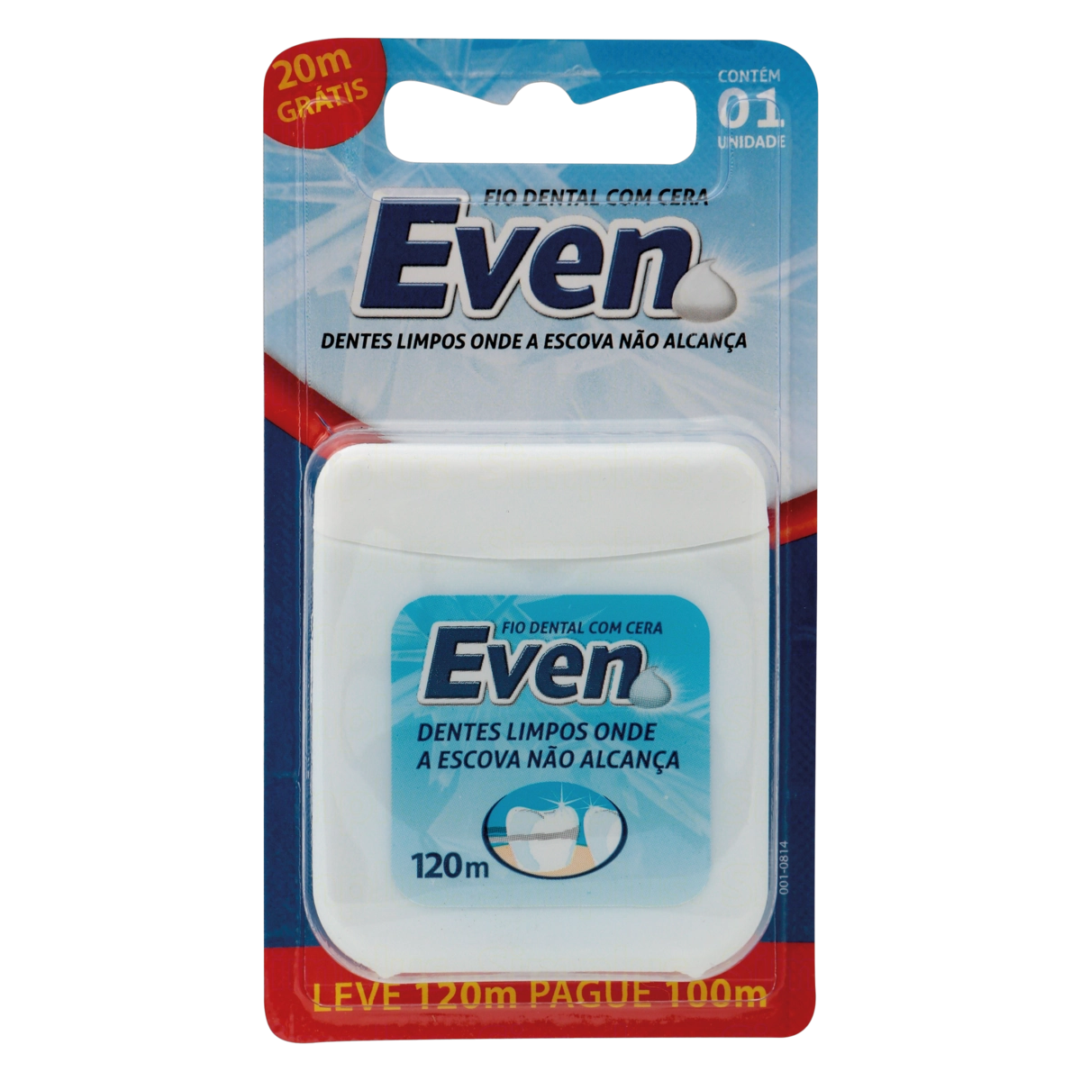 Fio Dental Com Cera Even Leve 120m Pague 100m
