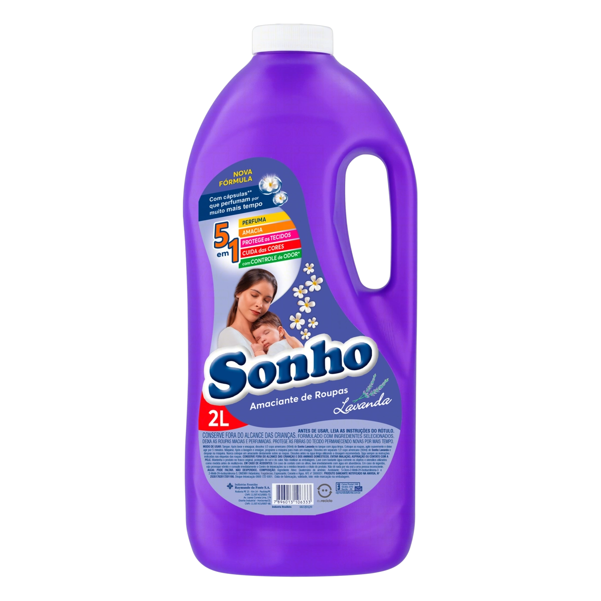 Amaciante De Roupa Diluído Lavanda Sonho Frasco 2l