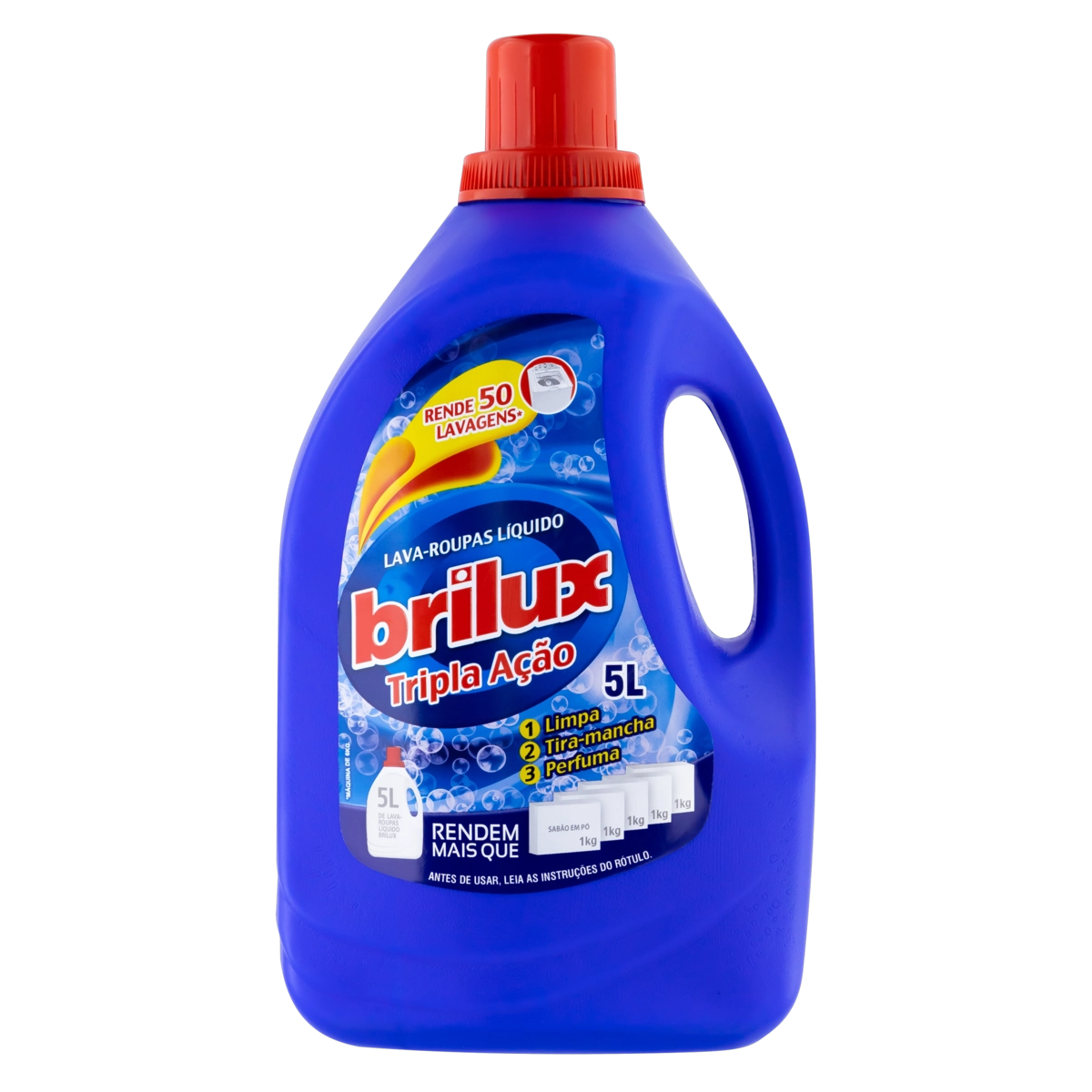 Lava Roupas Líquido Brilux Tripla Ação Galão 5l