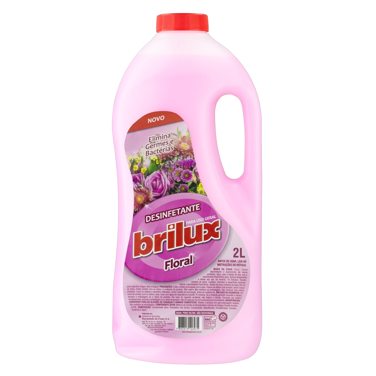 Desinfetante Uso Geral Floral Brilux Frasco 2l
