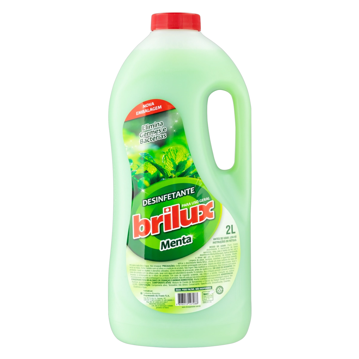 Desinfetante Uso Geral Menta Brilux Frasco 2l