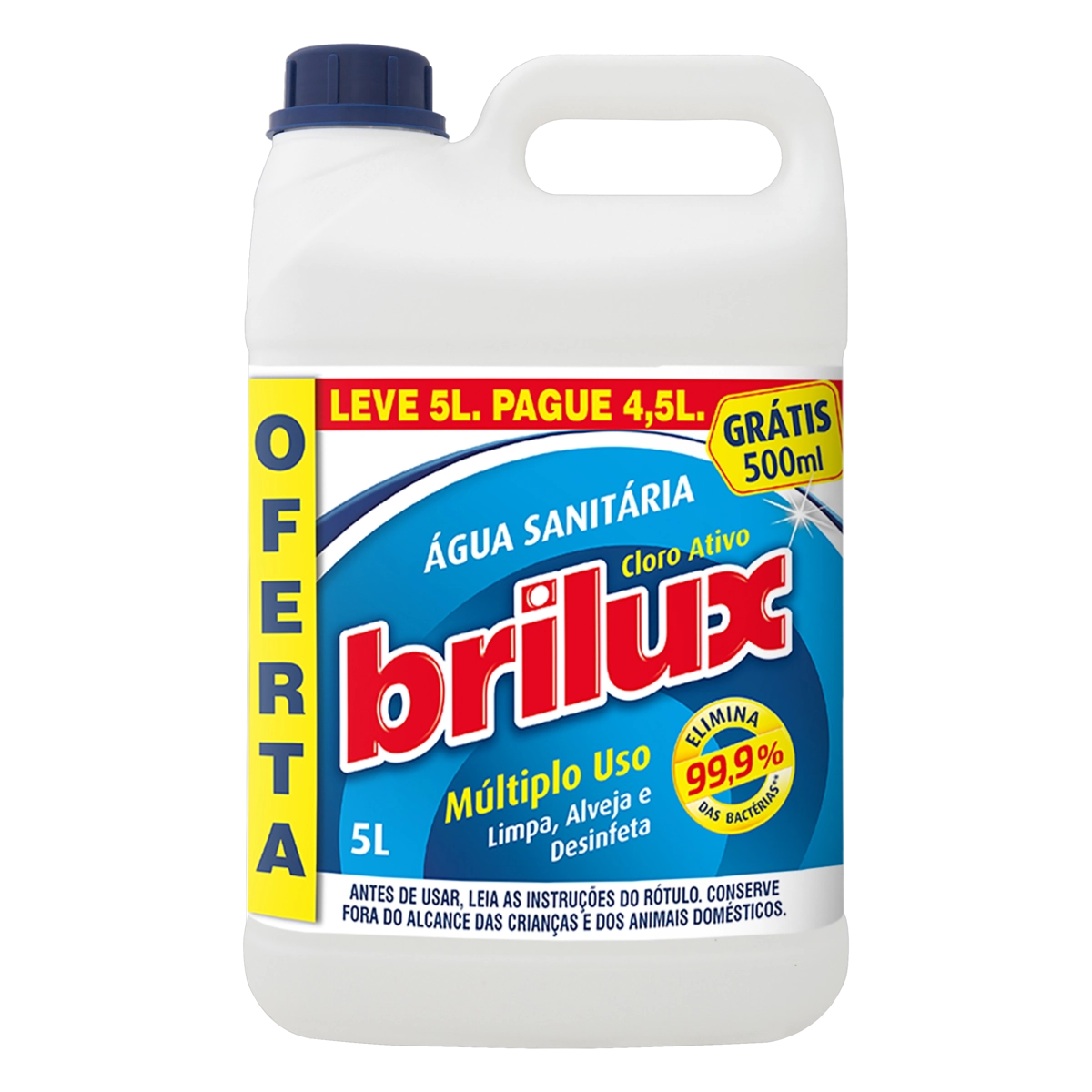 água Sanitária Brilux Galão Leve 5l Pague 4,5l