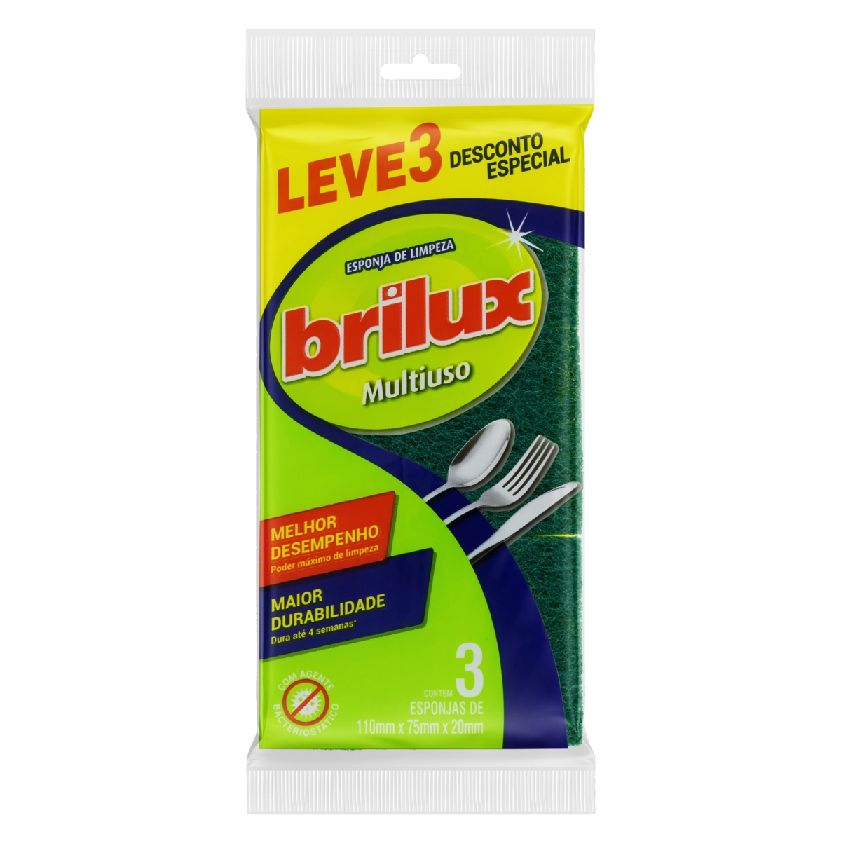 Esponja Multiuso Brilux 3 Unidades