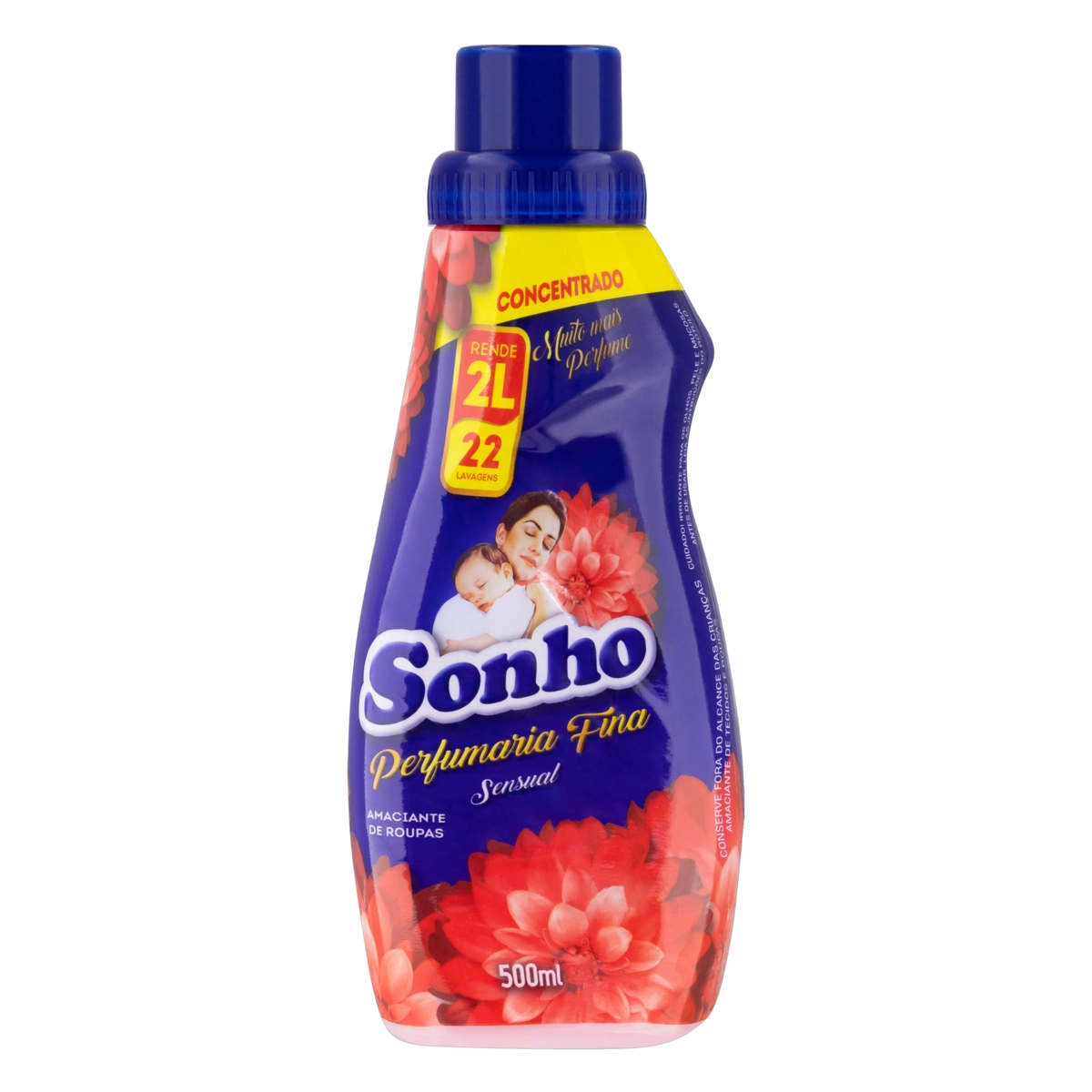 Amaciante De Roupa Concentrado Sensual Sonho Perfumaria Fina Frasco 500ml