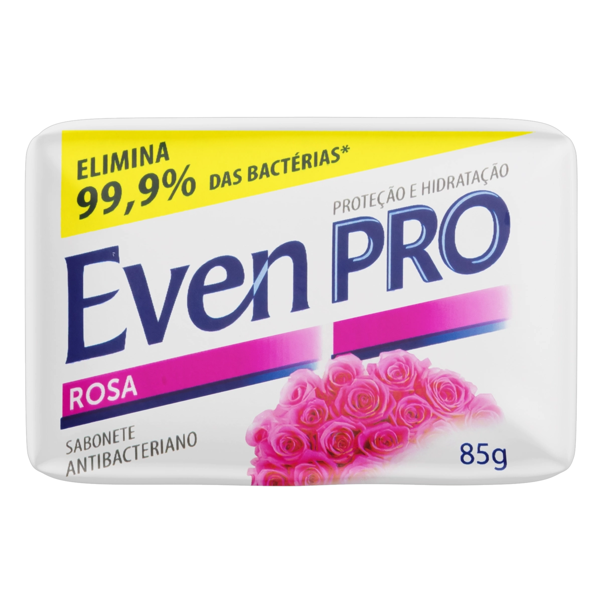 Sabonete Barra Antibacteriano Rosa Even Pro Envoltório 85g