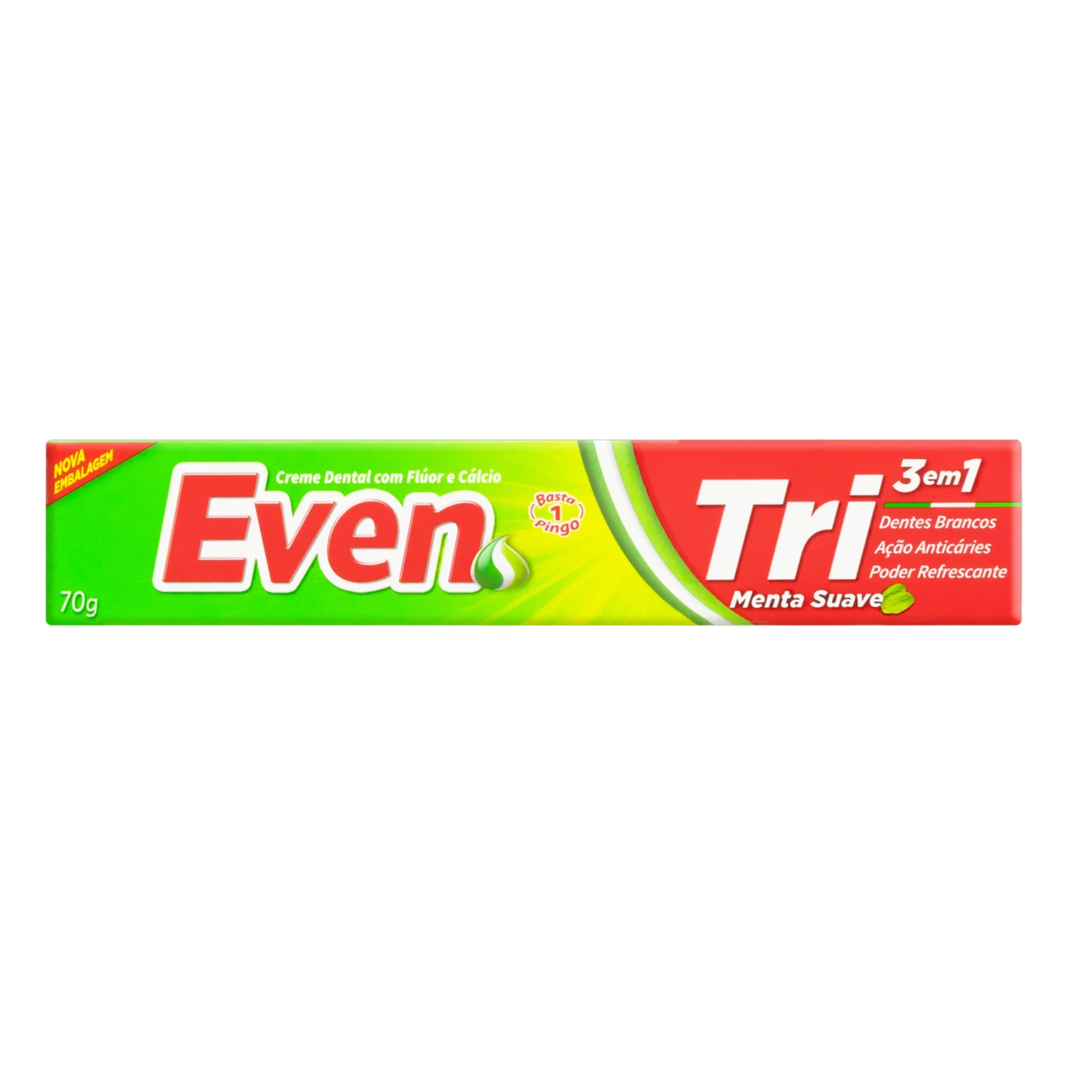 Creme Dental Menta Suave Even Tri Caixa 70g