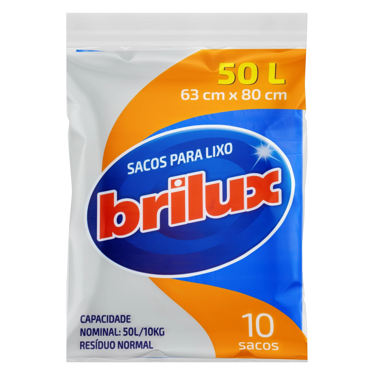 Saco Para Lixo 50l Brilux 10 Unidades