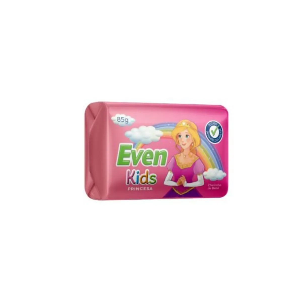 Sabonete Barra Cheirinho De Bebê Princesa Even Kids Envoltório 85g