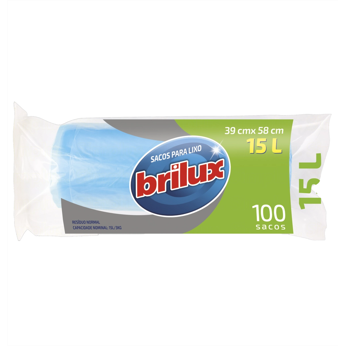 Saco Para Lixo 15l Brilux 100 Unidades