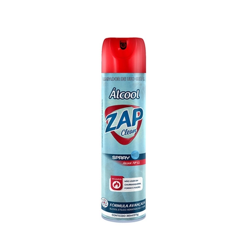 Alcool Zap Clean 360ml Aerosol