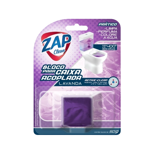 Bloco P/caixa Acop Zap Clean 50g Lavanda