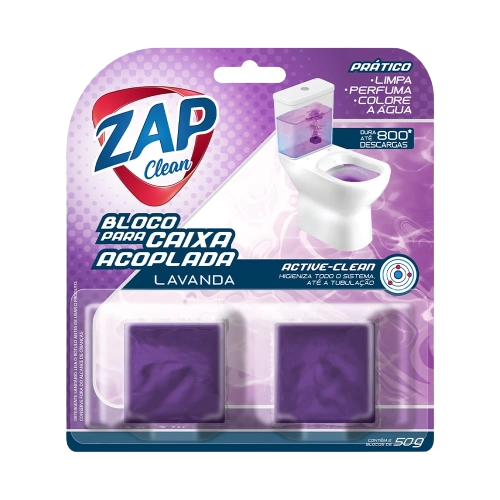 Bloco P/caixa Acop Zap Clean 50g C/2 Lavanda