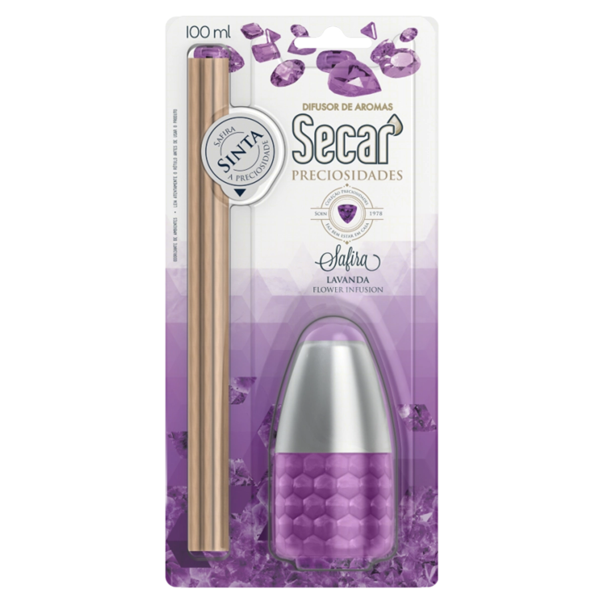 Difusor Aromas Secar Preciosidades 100ml Safira