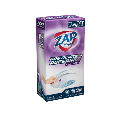 Pastilha Adesiva Zap Clean Lavanda 30g