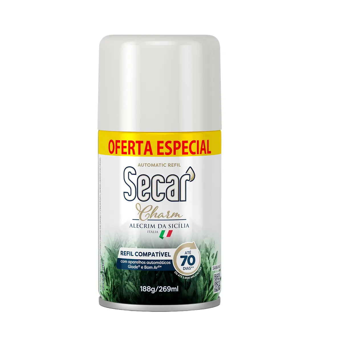 Odorizador De Ambiente Aerossol Alecrim Da Sicília Secar Charm Frasco 269ml Spray Refil