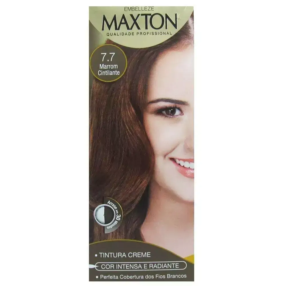 Tintura Maxton 7.7 Marrom Cintilante/Avelã