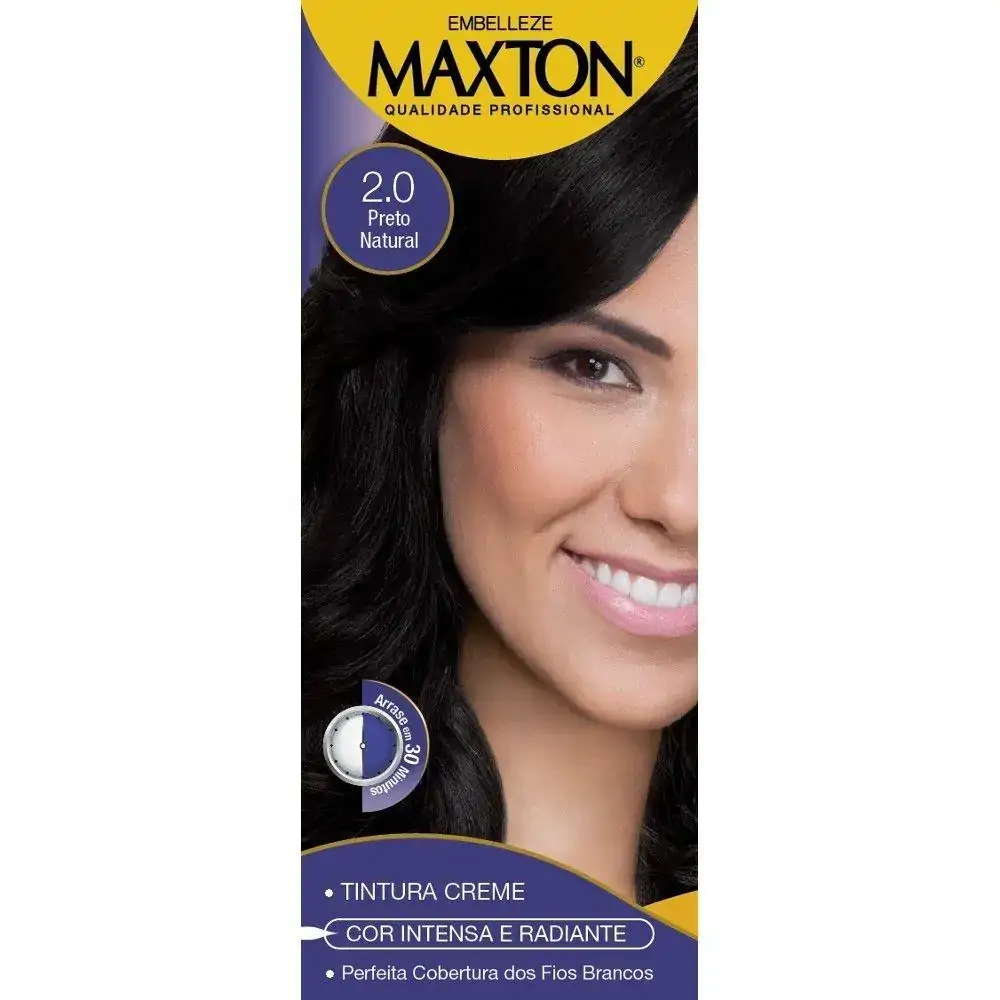 Tintura Maxton Kit Compl Preto Nat 2 0