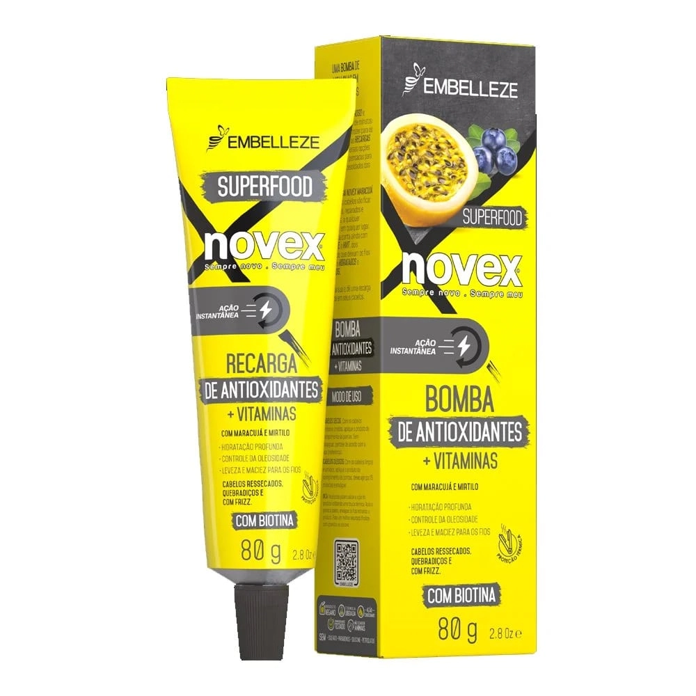 Recarga De Vitaminas Novex 80g Maracuja E Mirtilo