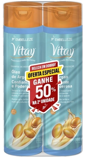 Kit Vitay 2 Sh 300ml Oleo De Argan Oferta Especial