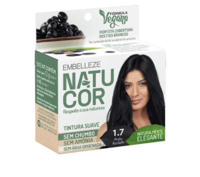 Tintura Permanente Natucor 75g 1.7 Preto Azulado Jamelão Unit