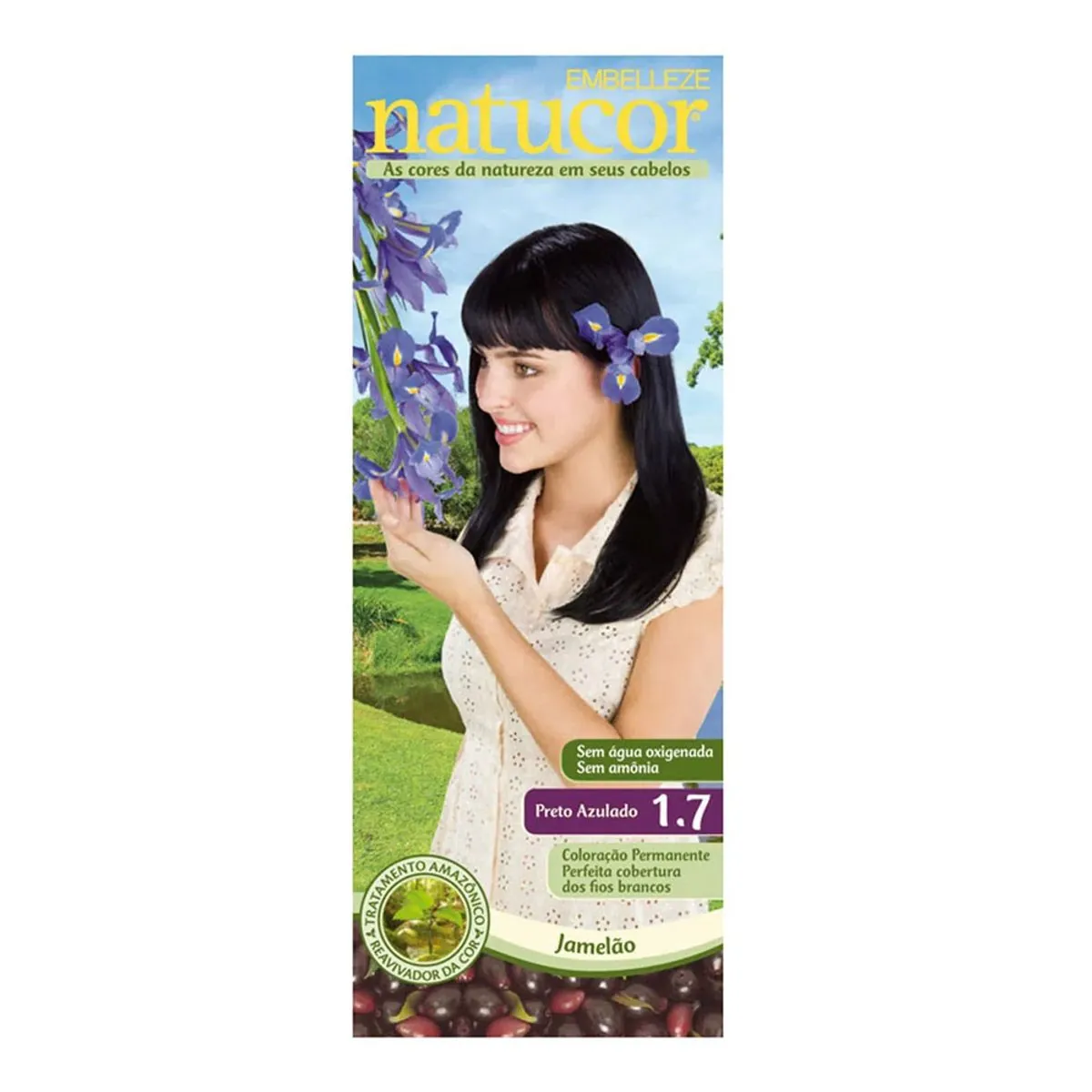 Tintura Permanente Natucor 24g 1.7 Preto Azulado Jamelão Unit