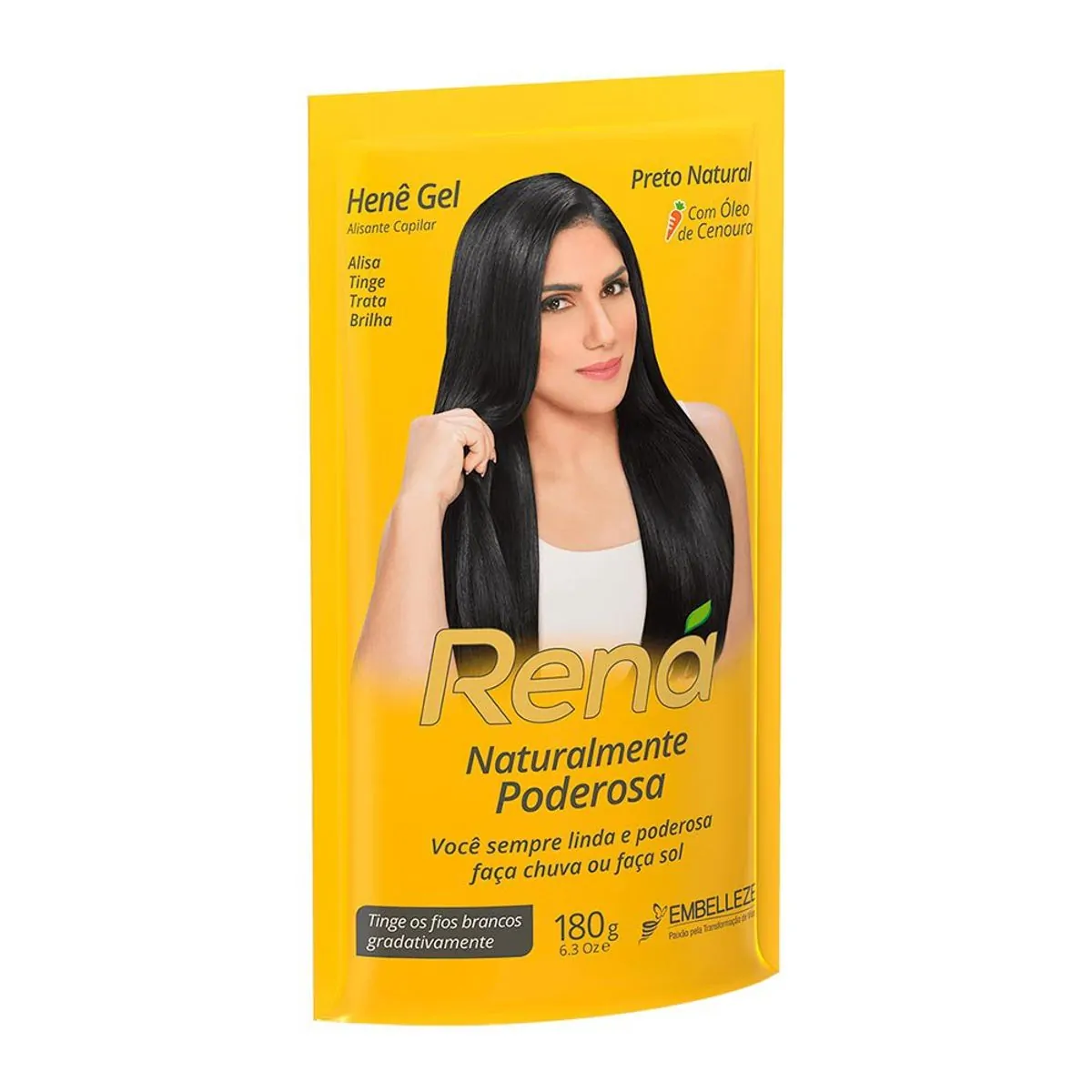 Henê Rená Gel Preto Natural EMBELLEZE 180g