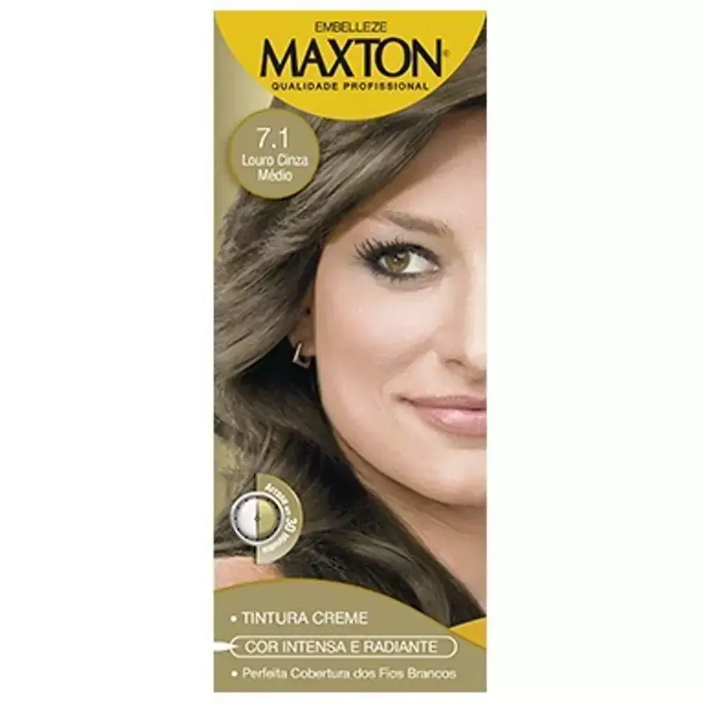 Tintura Maxton 7.1 Louro Cinza