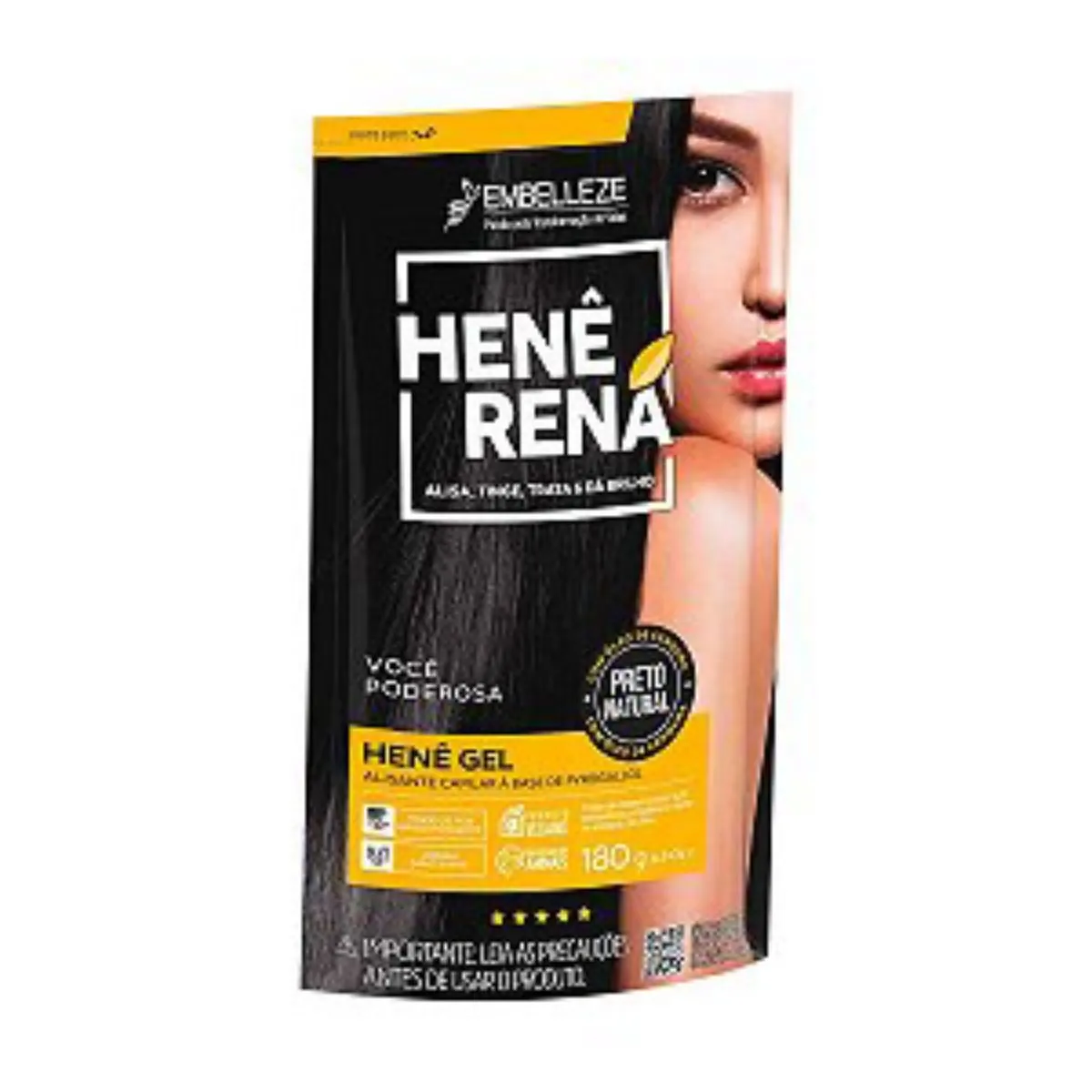 Hene Gel Rena 70g Retoque Preto Natural