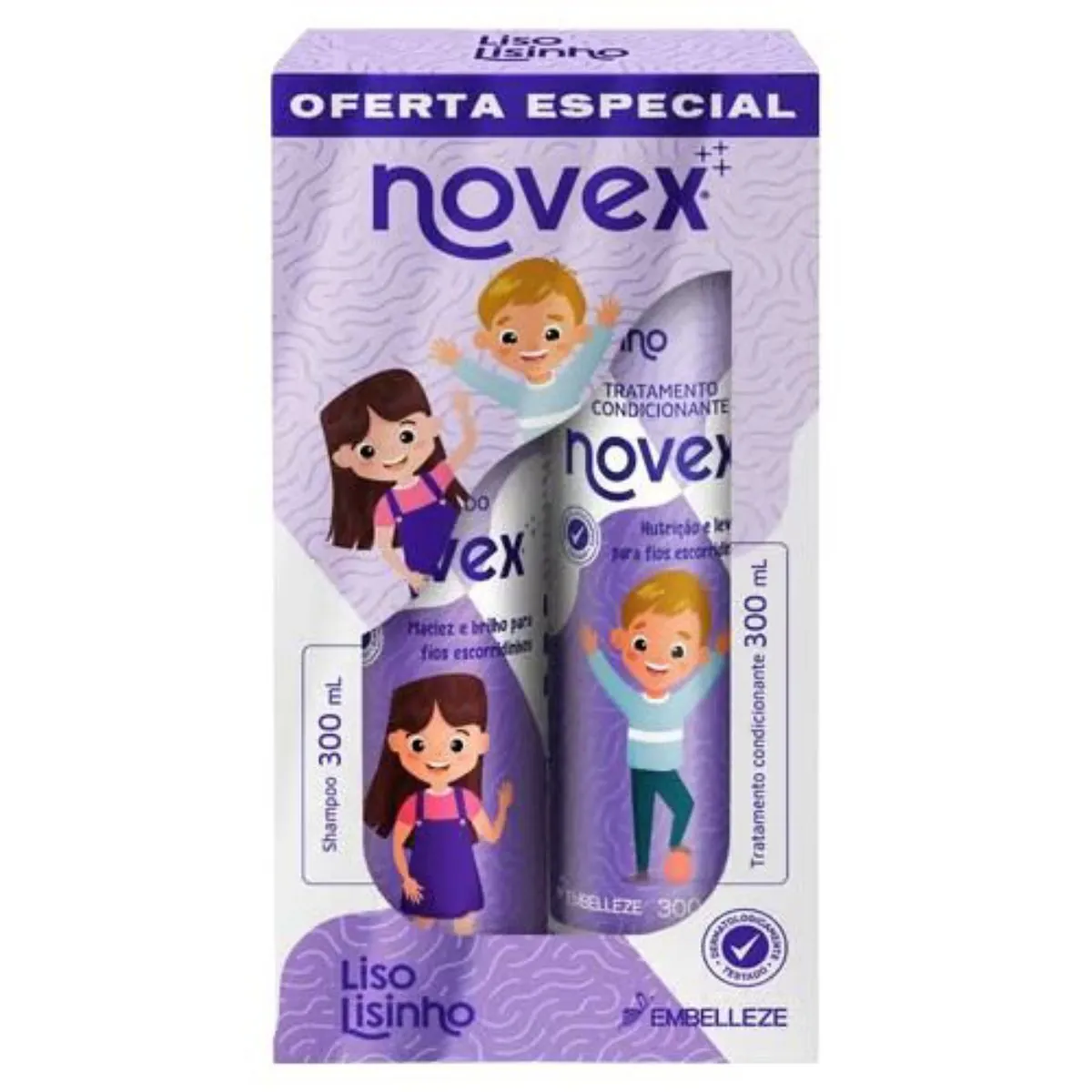Kit Sh Cond Novex 300ml Liso Lisinho