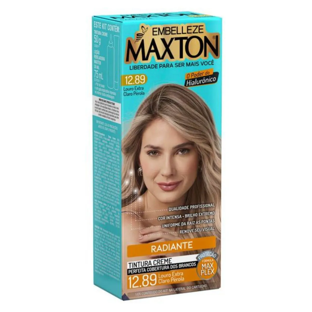 Tinta Maxton Kit 50g 12.89 Louro Claro Perola Embelleze