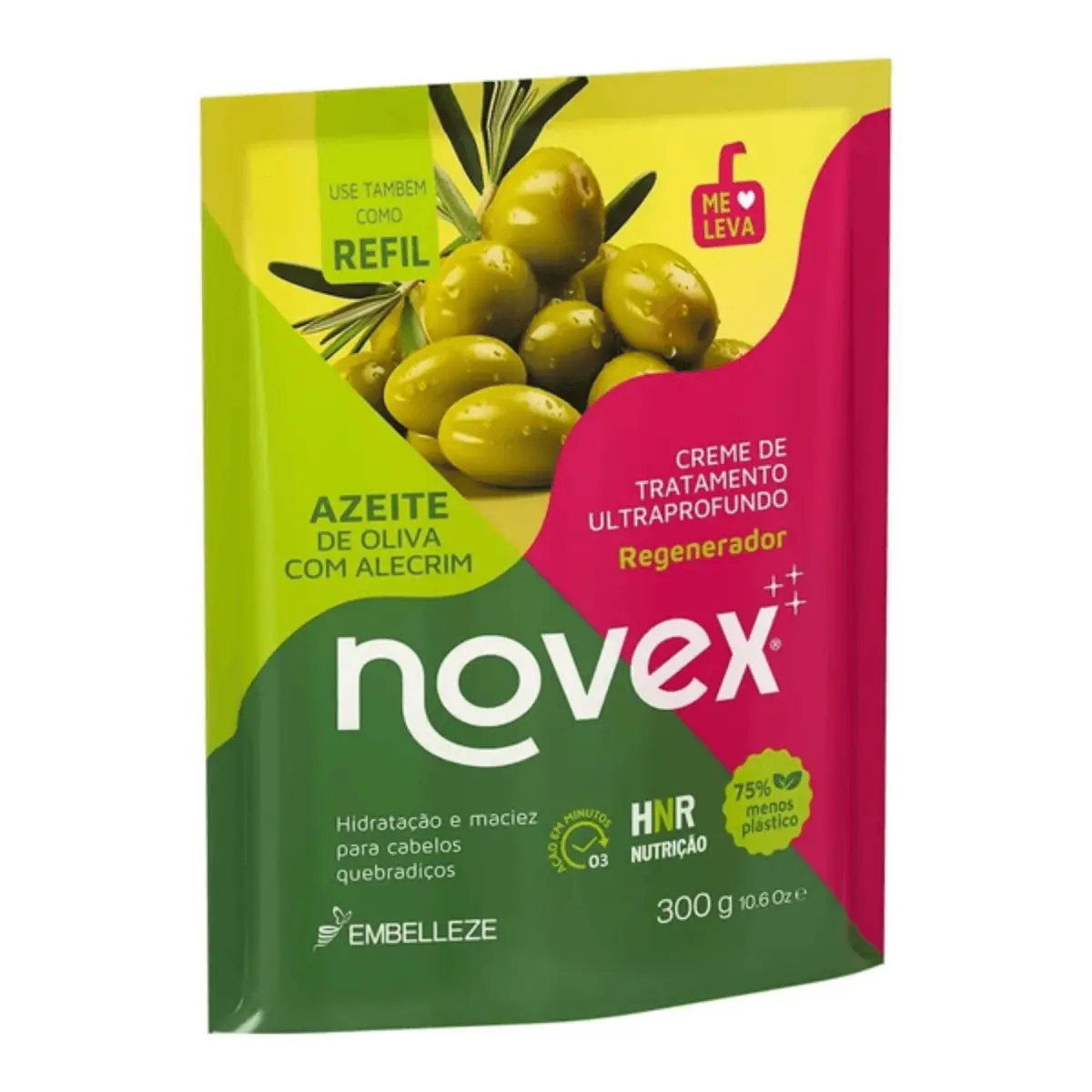Novex Cr Trat Refil 300g Azeite Oliva