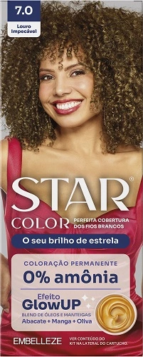 Tint Sem Amonia Star Color 7.0 Louro Impecavel