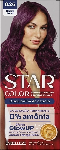 Tint Sem Amonia Star Color 8.26 Marsala Estrela