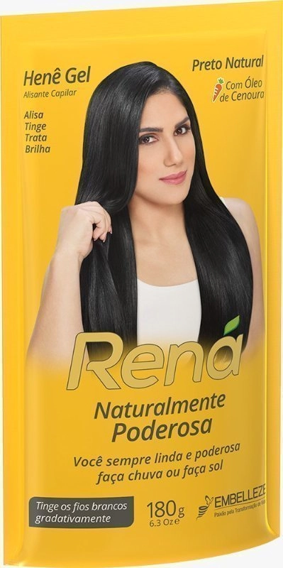 Embelleze Natural Hair Straightening And Coloring Henê Gel Rená With Jaborandi