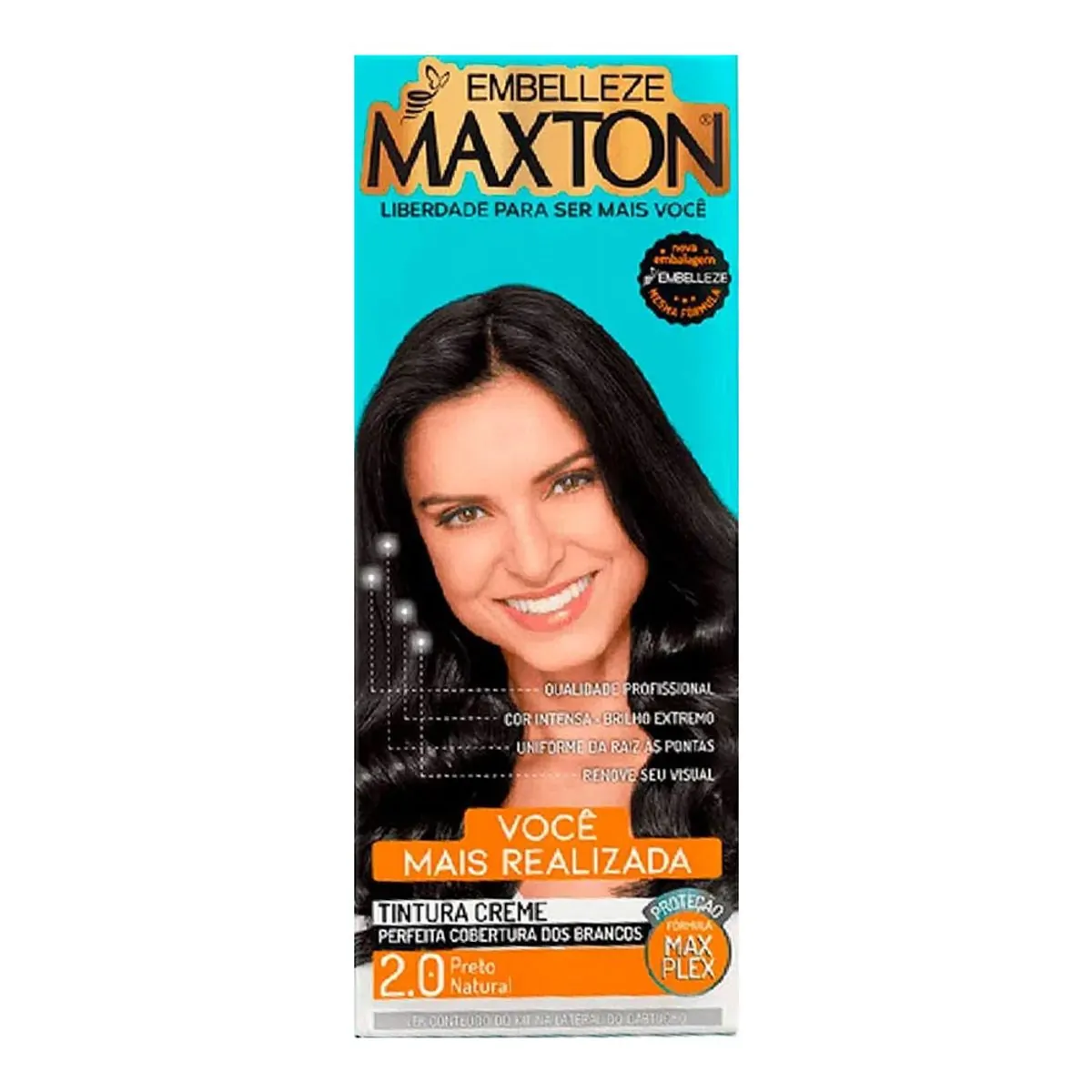Tintura Permanente 2.0 Preto Natural Maxton
