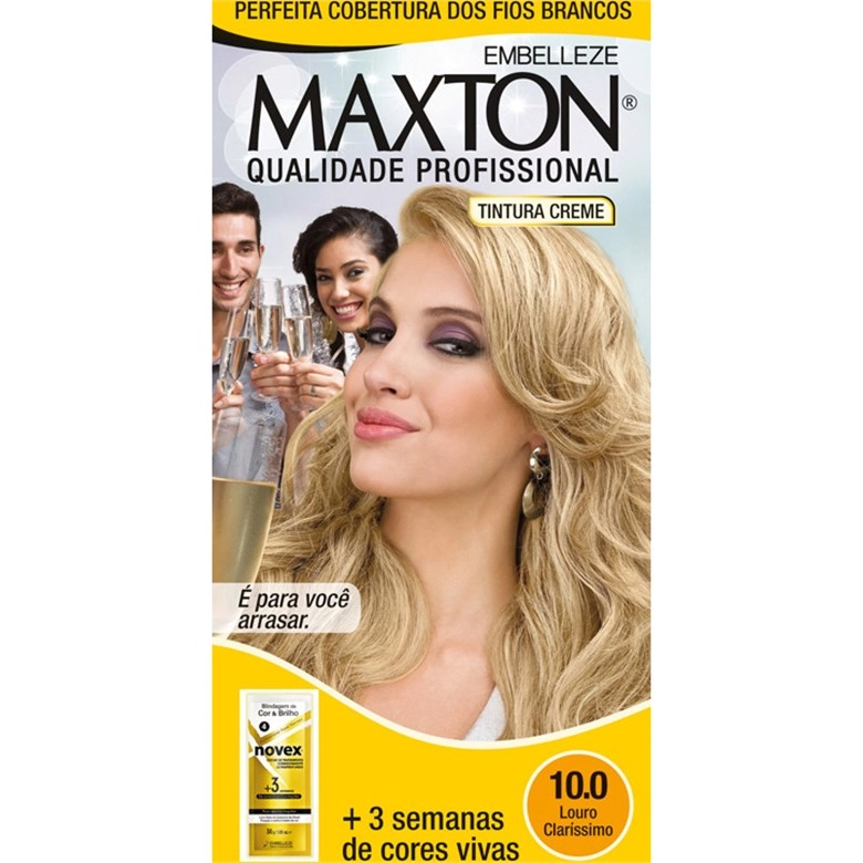Tintura Permanente Maxton 10.0 Louro Cintilante Unit