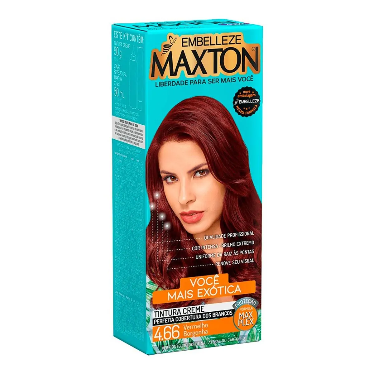 Tintura Maxton Nº 4.66 Vermelho Borgonha 1 Unidade