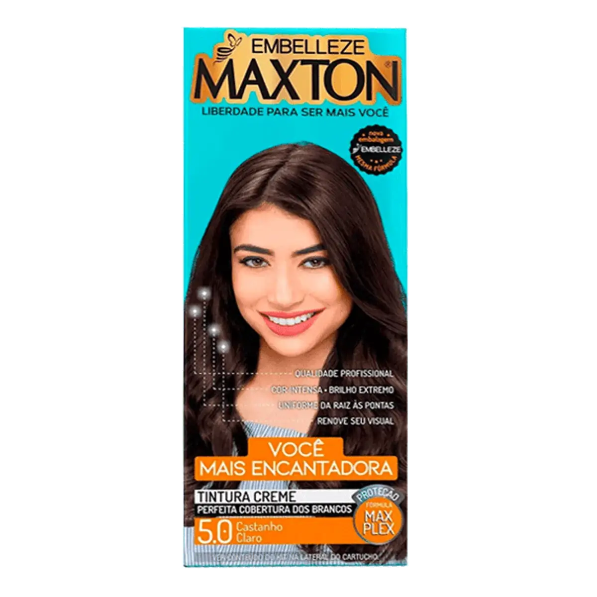 Tintura Maxton Nº 5.0 Castanho Claro 1 Unidade