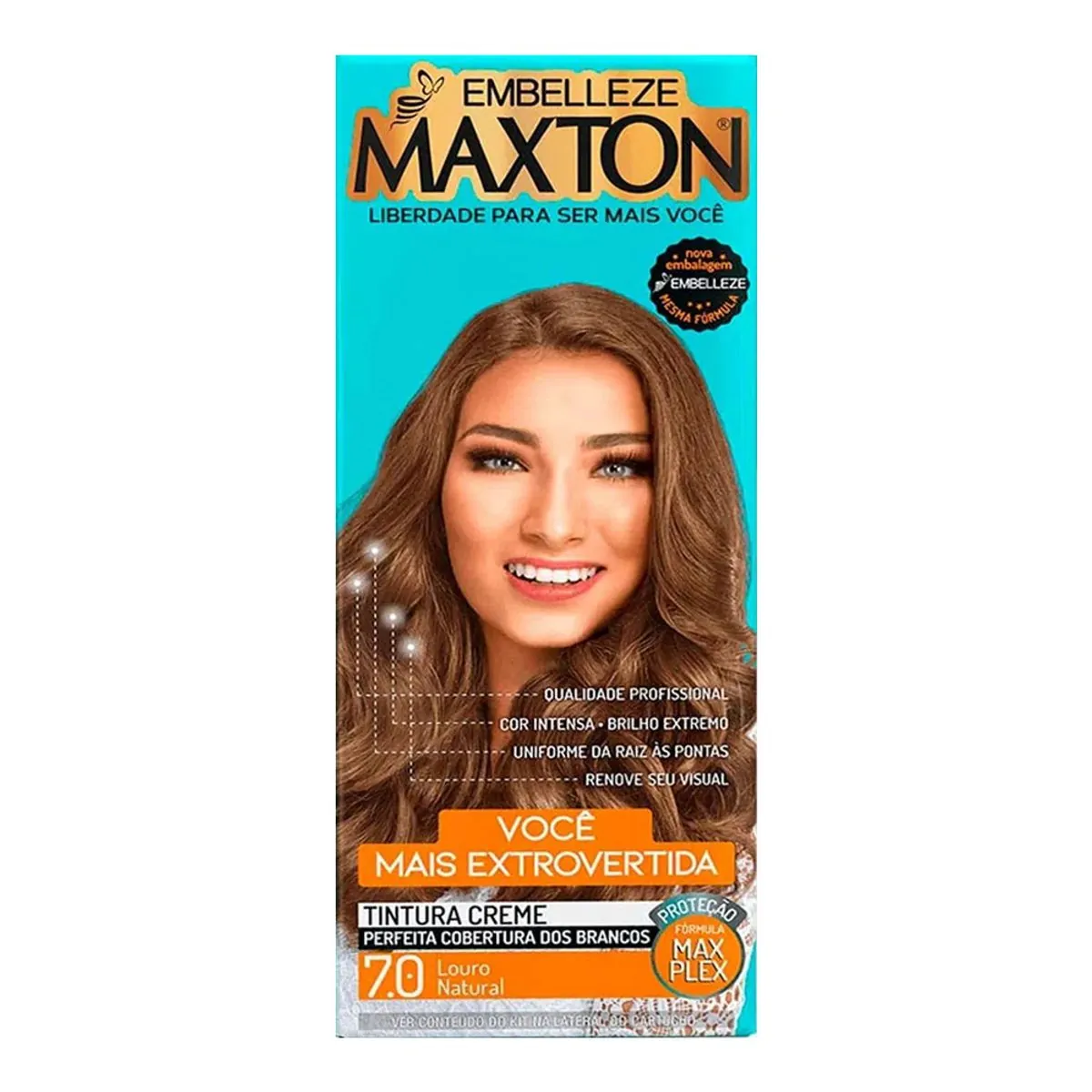 Tintura Maxton Nº 7.0 Louro Natural 1 Unidade